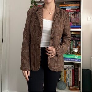 Jessica Brown Checkered Women's Blazer